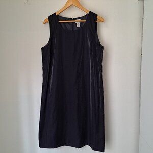 Chico's Women's Shift Dress Shiny Black Color Sleeveless Size 2